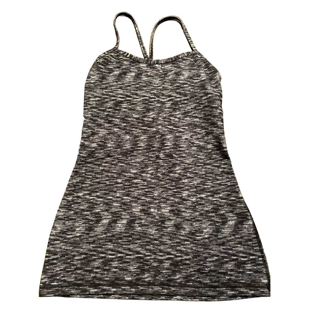 Lululemon Power Y Tank top black yoga Pilates athletic athleisure‎ size 4